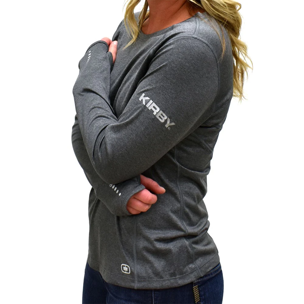Ladies Gray Kirby Athletic Shirt - Image 6